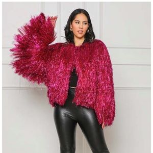 Metallic Fringe Coat/Jacket